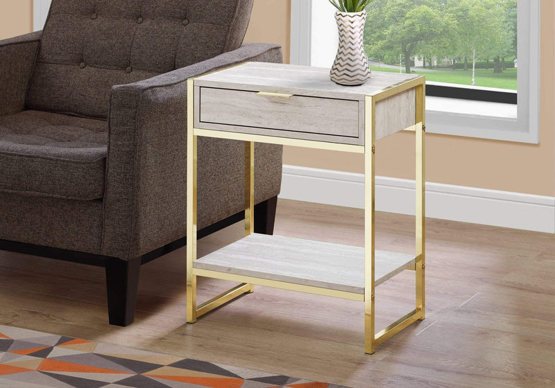 Tables Cheap Accent Tables - 24" Beige Marble Particle Board and MDF, and Gold Metal Accent Table HomeRoots