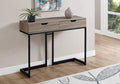 Tables Cheap Accent Tables - 32" Dark Taupe MDF and Black Metal Accent Table HomeRoots