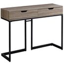 Tables Cheap Accent Tables - 32" Dark Taupe MDF and Black Metal Accent Table HomeRoots