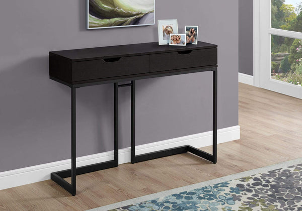 Tables Cheap Accent Tables 32" MDF and Black Metal Accent Table 3249 HomeRoots