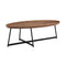 Tables Cheap Coffee Tables - 23.63" X 47.25" X 15.75" Oval Coffee Table in American Walnut and Black HomeRoots