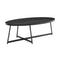 Tables Cheap Coffee Tables - 23.63" X 47.25" X 15.75" Oval Coffee Table in Black Ash Wood and Black HomeRoots