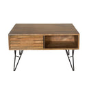 Tables Cheap Coffee Tables - 32" X 32" X 16" Natural/Black Mango Coffee Table HomeRoots
