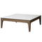 Tables Cheap Coffee Tables - 35.36" X 35.36" X 13.78" Coffee Table in White Ceramic Glass and Walnut HomeRoots