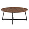 Tables Cheap Coffee Tables - 35.44" X 35.44" X 15.75" Round Coffee Table in American Walnut and Black HomeRoots