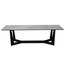 Tables Cheap Coffee Tables - 47.25" X 23.63" X 13.78" Coffee Table in Italian Ash Gray Ceramic Glass and Matte Black HomeRoots