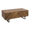 Tables Cheap Coffee Tables - 47.25" X 23.63 X 17.72" Coffee Table in American Walnut with Brushed Stainless Steel Base HomeRoots