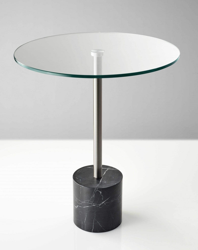 Tables Cheap End Tables - 17.75" X 17.75" X 21" Brushed steel Black Marble End Table HomeRoots