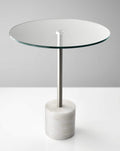 Tables Cheap End Tables - 17.75" X 17.75" X 21" Brushed steel White Marble End Table HomeRoots