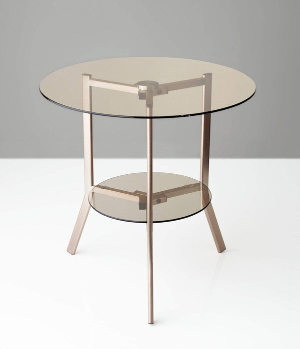 Tables Cheap End Tables - 20" X 21" Copper  Powder Coated Metal Tripod End Table HomeRoots