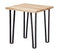 Tables Cheap End Tables - 22" X 22" X 24" Natural Maple And Steel End Table HomeRoots