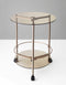 Tables Cheap End Tables - 24" X 23.5" Copper 3 Wheels on Base Rolling End Table HomeRoots