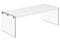 Tables Coffee Table Sets - 22" x 44" x 16'.25" White, Clear, Particle Board, Tempered Glass - Coffee Table HomeRoots