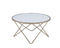 Tables Coffee Table Sets - 34" X 34" X 18" Frosted Glass Champagne Coffee Table HomeRoots