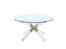 Tables Coffee Table Sets - 34" X 34" X 18" Gold, Clear Acrylic And Clear Glass Coffee Table HomeRoots