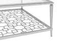 Tables Coffee Table Sets - 40" X 40" X 18" Nickel & Clear Glass Coffee Table HomeRoots