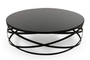 Tables Coffee Tables - 13" Black Metal and Glass Coffee Table HomeRoots