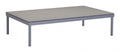 Tables Coffee Tables - 47" x 29.5" x 11.7" Gray & Granite, Tempered Glass, Aluminum, Beach Coffee Table HomeRoots