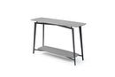 Tables Console Table - 47" X 16" X 30" Grey Oak Metal Console HomeRoots