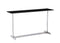 Tables Console Table - 55" X 16" X 32" Black Glass/Stainless Steel Console HomeRoots