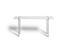 Tables Console Table - Console High Gloss White Polished Stainless Steel Legs. HomeRoots