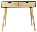 Tables Console Table with Drawers - 35'.5" X 12" X 31'.5" Black MDF, Wood Console Table with Drawers HomeRoots