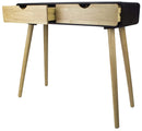 Tables Console Table with Drawers - 35'.5" X 12" X 31'.5" Black MDF, Wood Console Table with Drawers HomeRoots