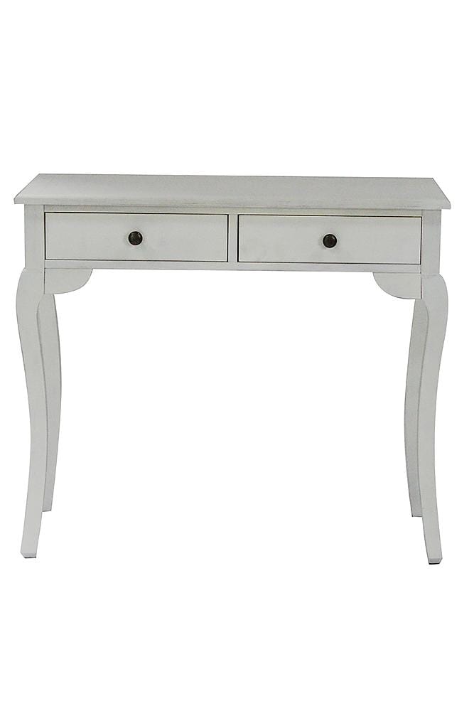 Tables Console Table with Drawers - 37'.8" X 18'.25" X 15" White Wood (Pine) Console Table with Drawers HomeRoots