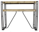 Tables Console Table with Drawers - 39'.5" X 14" X 31'.5" Natural Acacia Wood And Steel Console Table with Drawers HomeRoots