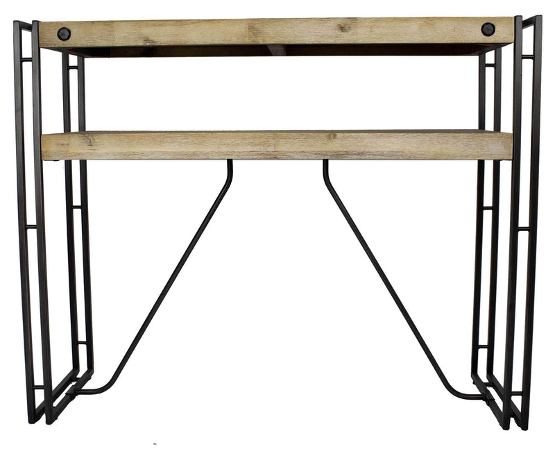 Tables Console Table with Drawers - 39'.5" X 14" X 31'.5" Natural Acacia Wood And Steel Console Table with Drawers HomeRoots