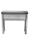 Tables Console Table with Drawers - 41" X 19" X 15" Black MDF, Wood, Mirrored Glass Console Table with Drawers HomeRoots