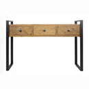 Tables Console Table with Drawers - 47'.5" X 14'.75" X 31'.5" Brown Metal, Wood, MDF Console Table with Drawers HomeRoots