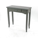 Tables Console Table with Storage - 12" x 30" x 30" Gray, 1 Drawer, Minimalist - Console Table HomeRoots