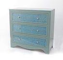 Tables Console Table with Storage - 14" x 32" x 31.75" Blue, 3 Drawer - Console Table HomeRoots