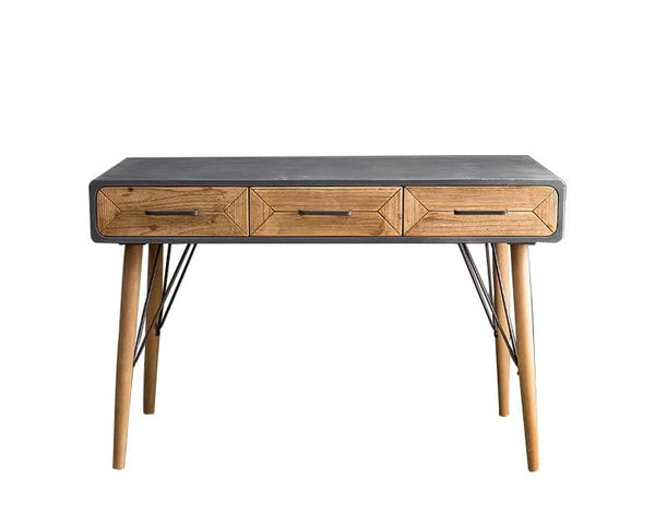 Tables Console Table with Storage - 24" x 47" x 30" Gray, Wood, Console Table with 3 Drawers HomeRoots