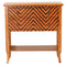 Tables Console Table with Storage - 32" X 13" X 33" Woodgran Chevron MDF, Wood Console Table with a Shelf and Drawers HomeRoots