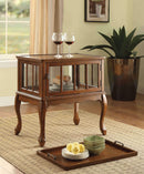 Tables Console Tables - 28" X 19" X 31" Walnut Wood Console Table & Tray HomeRoots