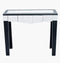 Tables Console Tables 35'.5" X 13" X 31" Black MDF, Wood, Mirrored Glass Console Table with Mirrored Glass Inserts and a Drawer 4682 HomeRoots
