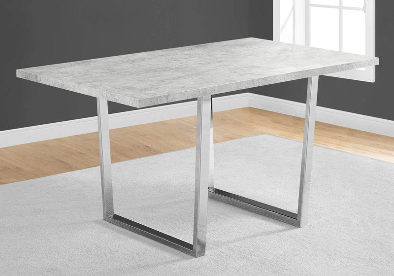 Tables Dining Room Table Sets - 35'.5" x 59" x 30'.25" Grey, Particle Board, Metal - Dining Table HomeRoots