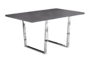 Tables Dining Room Table Sets - 35'.5" x 59" x 30'.25" Grey, Particle Board, Metal - Dining Table HomeRoots