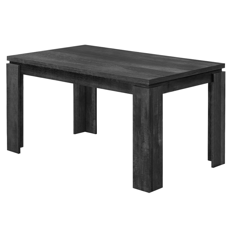 Tables Dining Room Table Sets - 35'.5" x 59" x 30'.5" Black, Reclaimed Wood Look - Dining Table HomeRoots