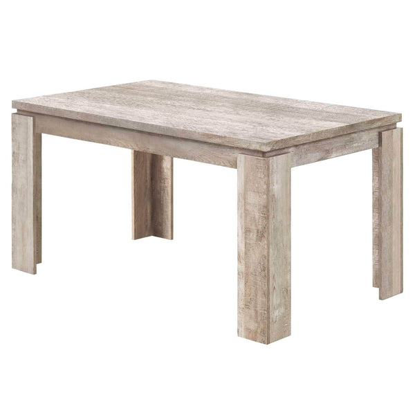 Tables Dining Room Table Sets - 35'.5" x 59" x 30'.5" Taupe, Reclaimed Wood Look - Dining Table HomeRoots