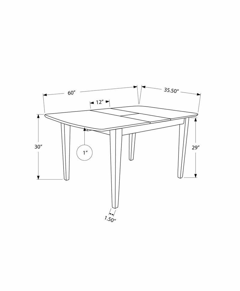 Tables Dining Room Table Sets - 35'.5" x 60" x 30" Cappuccino, Solid Wood - Dining Table With A Leaf HomeRoots