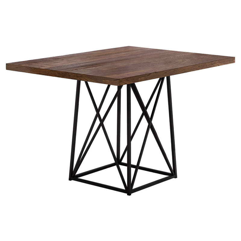 Tables Dining Room Table Sets - 36" x 48" 31" Brown/Black, Reclaimed Wood, Particle Board and Metal - Dining Table HomeRoots