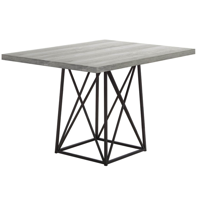 Tables Dining Room Table Sets - 36" x 48" 31" Grey/Black, Reclaimed Wood, Particle Board and Metal - Dining Table HomeRoots