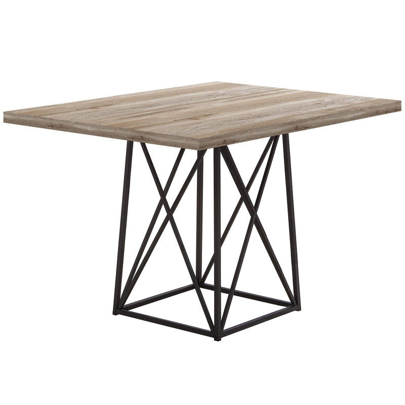 Tables Dining Room Table Sets - 36" x 48" x 31" Dark Taupe, Particle Board, Metal - Dining Table HomeRoots