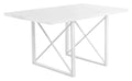 Tables Dining Room Table Sets - 36" x 60" x 30" White, Hollow-Core, Particle Board, Metal - Dining Table HomeRoots