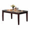 Tables Dining Room Table Sets - 38" X 64" X 31" Black Marble Walnut Wood Dining Table HomeRoots