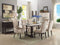 Tables Dining Room Table Sets - 38" X 72" X 31" White Marble Weathered Espresso Wood Dining Table HomeRoots