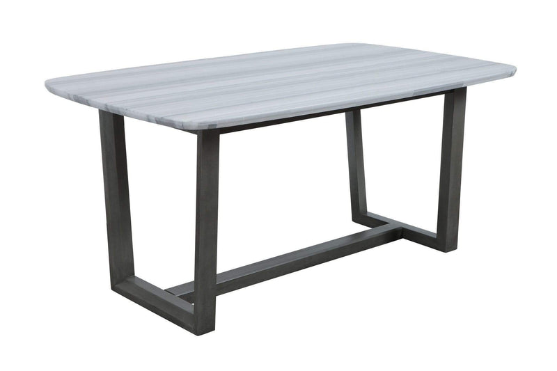 Tables Dining Room Table Sets - 40" X 72" X 30" Marble Gray Oak Wood Marble Dining Table HomeRoots